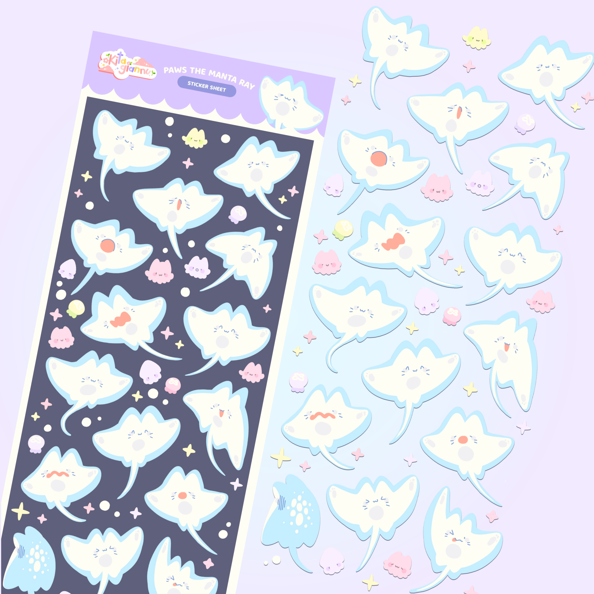 Paws the Manta Ray [Sticker Sheet]