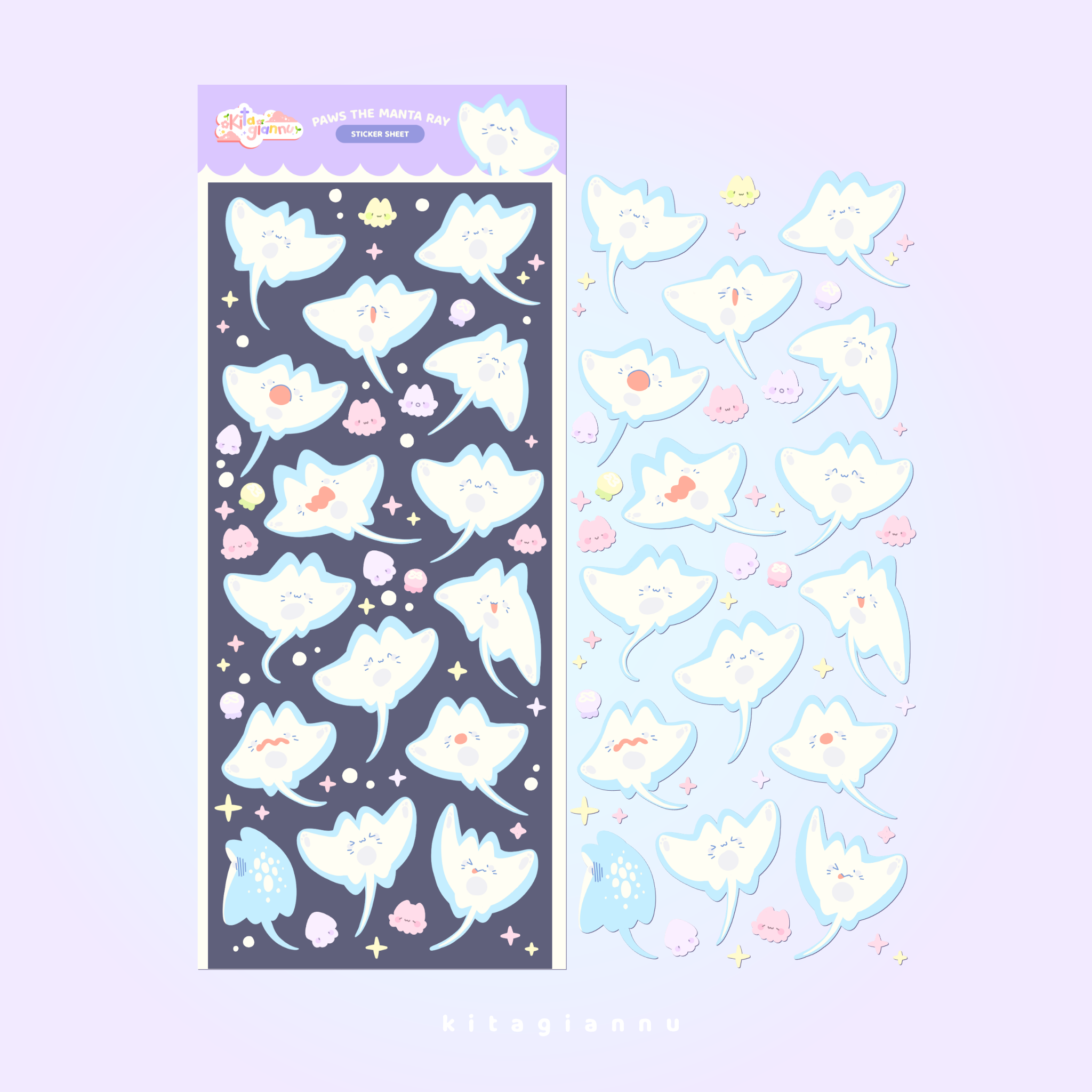 Paws the Manta Ray [Sticker Sheet]